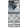 Dėklas DKNY PU Leather Checkered Pattern and Stripe Samsung Galaxy Z Flip6 rusvai gelsvas