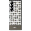 DKNY PU Leather Repeat Pattern Bottom Stripe MagSafe Samsung Galaxy Z Fold6 dėklas telefonui rudos spalvos
