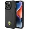 Apple iPhone 15 Pro Ferrari dėklas Carbon Metal Logo MagSafe (FEHMP15LPTEK) juodos spalvos