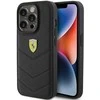 Ferrari FEHCP15LRDUK Apple iPhone 15 Pro 6.1″ juodos spalvos kietas dėklas Quilted Metal Logo