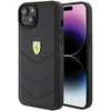 Ferrari FEHCP15MRDUK Apple iPhone 15 Plus / 14 Plus 6.7″ juodos spalvos kietas dėklas Quilted Metal Logo
