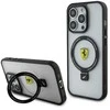 Ferrari FEHMP15LUSCAH Apple iPhone 15 Pro 6.1″ skaidrus kietas dėklas Ring Stand 2023 Collection MagSafe