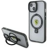 Ferrari FEHMP15SUSCAH Apple iPhone 15 / 14 /13 6.1″ skaidrus kietas dėklas Ring Stand 2023 Collection MagSaf