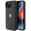 Ferrari FEHCP15MPTWK Apple iPhone 15 Plus /14 Plus 6.7″ juodos spalvos kietas dėklas Twist Metal Logo