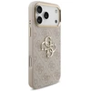 Guess 4G Big 4G Classic Logo Big Strap Metal Mygtukai dėklas skirtas Apple iPhone 17 Pro Max rožinės spalvos