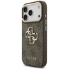 Guess 4G Big 4G Classic Logo Big Strap Metal Mygtukai dėklas skirtas Apple iPhone 17 Pro Brown