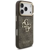 Guess 4G Big 4G Classic Logo Big Strap Metal Mygtukai dėklas skirtas Apple iPhone 17 Pro Brown