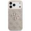 Guess 4G Big 4G Classic Logo Big Strap Metal Mygtukai dėklas skirtas Apple iPhone 17 Pro Max rožinės spalvos