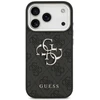 GUESS case for IPHONE 17 Pro GUHCP17LP4G4SMCK (4G PU Odinis dėklas with Big 4G and Classic Logo and Sidabrinis Metal Camera Frame) juodas
