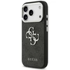 GUESS case for IPHONE 17 Pro GUHCP17LP4G4SMCK (4G PU Odinis dėklas with Big 4G and Classic Logo and Sidabrinis Metal Camera Frame) juodas