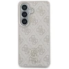 Dėklas Guess 4G Big Rhinestone Triangle Strap MagSafe for Samsung Galaxy S26 rožinės spalvos