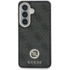 Dėklas Guess 4G Big Rhinestone Triangle Strap MagSafe for Samsung Galaxy S26 juodos spalvos