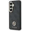 Dėklas Guess 4G Big Rhinestone Triangle Strap MagSafe for Samsung Galaxy S26 juodos spalvos