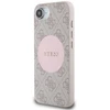 Guess 4G Circle Classic Logo MagSafe dėklas iPhone 16e - rožinis
