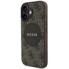 Guess 4G Circle Classic Logo MagSafe dėklas iPhone 16 - ruda