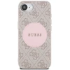 Guess 4G Circle Classic Logo MagSafe dėklas iPhone 16e - rožinis