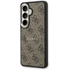 Guess PU Leather 4G Gold Frame Magnetic dėklas skirtas Samsung Galaxy S26+ rudos spalvos