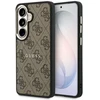 Guess PU Leather 4G Gold Frame Magnetic dėklas skirtas Samsung Galaxy S26+ rudos spalvos