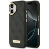 Guess 4G Logo Plate MagSafe dėklas skirtas Apple iPhone 17 juodos spalvos