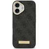 Guess 4G Logo Plate MagSafe dėklas skirtas Apple iPhone 17 juodos spalvos