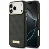 Guess 4G Logo Plate MagSafe dėklas Apple iPhone 17 Pro Max juodos spalvos