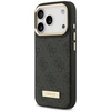 Guess 4G Logo Plate MagSafe dėklas Apple iPhone 17 Pro juodos spalvos