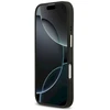 Guess 4G Logo Plate MagSafe dėklas skirtas Apple iPhone 17 juodos spalvos