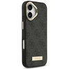 Guess 4G Logo Plate MagSafe dėklas skirtas Apple iPhone 17 juodos spalvos