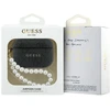 Guess PU 4G Classic Logo Pearl Strap dėklas skirtas Apple AirPods Pro 3 juodos spalvos