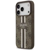 GUESS dėklas, skirtas IPHONE 17 Pro, suderinamas su MagSafe GUHMP17LP4RPSW (4G spausdintos juostelės), rudas