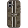 „Guess 4G“ dryžuotas „MagSafe“ dėklas, skirtas „iPhone 17“ – ruda