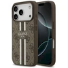 GUESS dėklas, skirtas IPHONE 17 Pro, suderinamas su MagSafe GUHMP17LP4RPSW (4G spausdintos juostelės), rudas