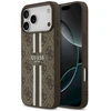 GUESS dėklas, skirtas IPHONE 17 Pro Max, suderinamas su MagSafe GUHMP17XP4RPSW (4G spausdintos juostelės), rudas