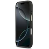Dėklas Guess 4G PU Triangle Logo & Stand Camera Magsafe iPhone 17 Pro juodos spalvos