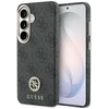 Guess PU Leather 4G Strass Logo Gold Frame Magnetic dėklas skirtas Samsung Galaxy S26 juodos spalvos