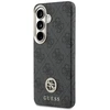 Guess PU Leather 4G Strass Logo Gold Frame Magnetic dėklas skirtas Samsung Galaxy S26 juodos spalvos