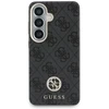 Guess PU Leather 4G Strass Logo Gold Frame Magnetic dėklas skirtas Samsung Galaxy S26 juodos spalvos