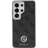 Guess PU Leather 4G Strass Logo Gold Frame Magnetic dėklas skirtas Samsung Galaxy S26 Ultra juodos spalvos