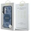 Guess 4G Round Patch Classic Logo MagSafe Samsung Galaxy S25 Plus dėklas telefonui mėlynos spalvos