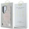 Dėklas Guess 4G Round Patch Classic Logo MagSafe to Samsung Galaxy S25 Ultra rožinės spalvos
