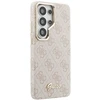Guess PU 4G Script Metal Logo Magnetic dėklas skirtas Samsung Galaxy S26 Ultra rožinės spalvos