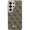 Guess PU 4G Script Metal Logo Magnetic dėklas skirtas Samsung Galaxy S26 Ultra Brown