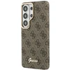 Guess PU 4G Script Metal Logo Magnetic dėklas skirtas Samsung Galaxy S26 Ultra Brown