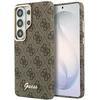 Guess PU 4G Script Metal Logo Magnetic dėklas skirtas Samsung Galaxy S26 Ultra Brown
