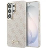 Guess PU 4G Script Metal Logo Magnetic dėklas skirtas Samsung Galaxy S26 Ultra rožinės spalvos