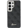 Guess PU 4G Script Metal Logo Magnetic dėklas skirtas Samsung Galaxy S26 Ultra juodos spalvos