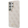 Guess PU 4G Script Metal Logo Magnetic dėklas skirtas Samsung Galaxy S26 Ultra rožinės spalvos