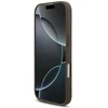 Originalus dėklas GUESS 4G Strap Triangle Logo MagSafe, skirtas iPhone 17, rudos spalvos
