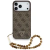 Original dėklas GUESS 4G Strap Triangle Logo MagSafe skirtas Apple iPhone 17 Pro Max rudos spalvos
