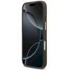 GUESS dėklas, skirtas IPHONE 17, suderinamas su MagSafe GUHMP17SP4GRMDEW (PU su 4G Strass logotipu), ruda